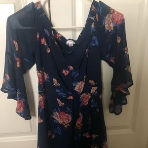 Over the shoulder floral dress